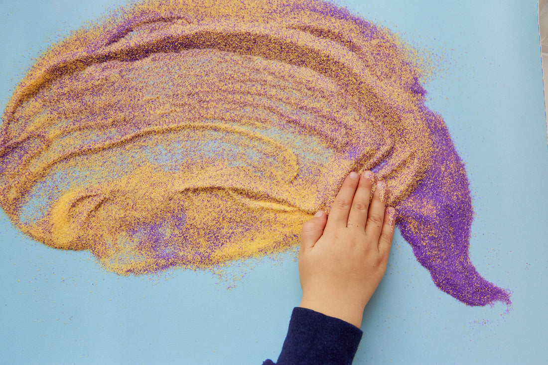 Sensory play, sensory input, play based learning, sensory sand, benefits of sensory, sensory products